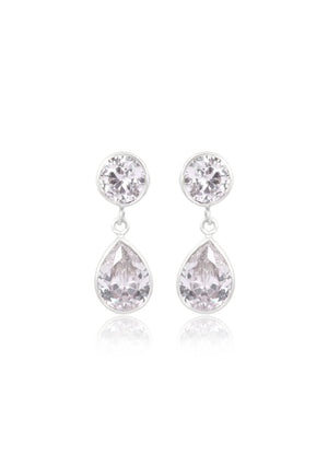 
                  
                    Load image into Gallery viewer, ATHENA BRIDAL EARRINGS SILVER
                  
                