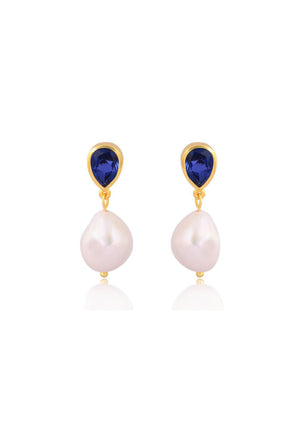 
                  
                    Load image into Gallery viewer, AUBREE BLUE EARRINGS 18K GOLD
                  
                