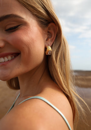 
                  
                    Load image into Gallery viewer, CASPIAN CRYSTAL EARRINGS 18K GOLD
                  
                