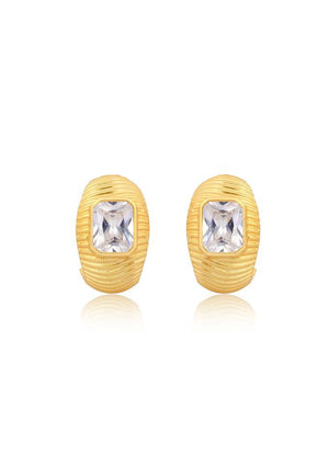 
                  
                    Load image into Gallery viewer, CASPIAN CRYSTAL EARRINGS 18K GOLD
                  
                