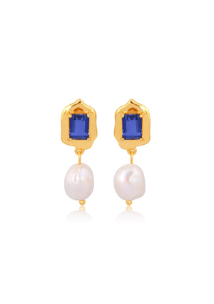 
                  
                    Load image into Gallery viewer, CELESTE BLUE EARRINGS 18K GOLD
                  
                