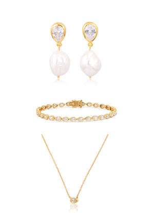 
                  
                    Load image into Gallery viewer, OCEANE, NOVA &amp;amp; SCOTTIE BRIDAL SET 18K GOLD
                  
                