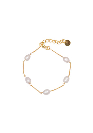 
                  
                    Load image into Gallery viewer, FAITH PEARL BRACELET 18K GOLD
                  
                