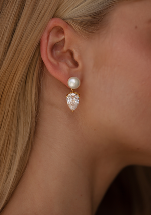 
                  
                    Load image into Gallery viewer, HARPER BRIDAL EARRINGS 18K GOLD
                  
                