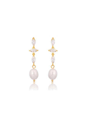 
                  
                    Load image into Gallery viewer, IVY BRIDAL EARRINGS 18K GOLD
                  
                