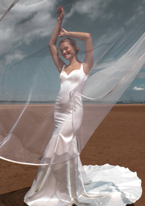 
                  
                    Load image into Gallery viewer, JAMES IVORY TRIM WEDDING VEIL
                  
                