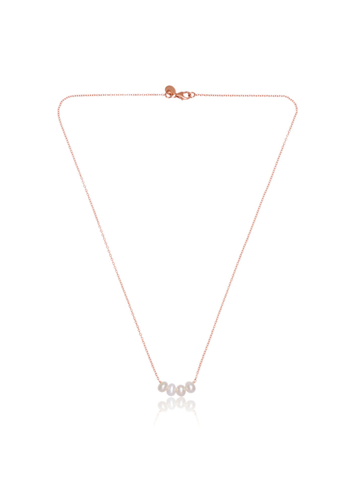 
                  
                    Load image into Gallery viewer, SUTTON EARRINGS &amp;amp; POPPY NECKLACE BRIDAL SET ROSE GOLD
                  
                