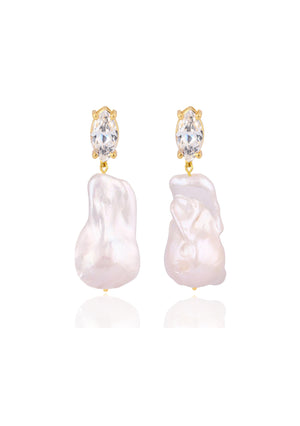 
                  
                    Load image into Gallery viewer, SKYLAR BRIDAL EARRINGS 18K GOLD
                  
                