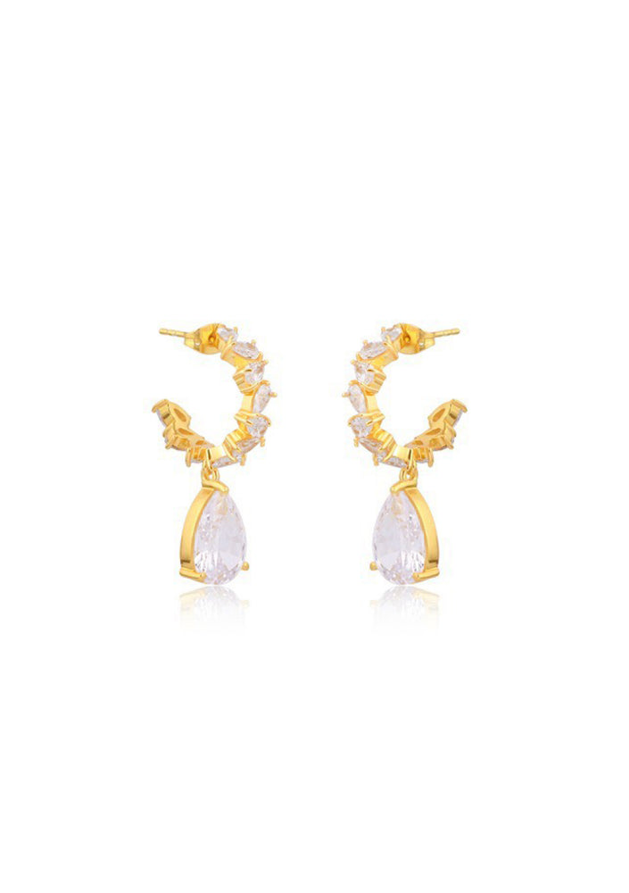 
                  
                    Load image into Gallery viewer, STELLA BRIDAL EARRINGS 18K GOLD
                  
                