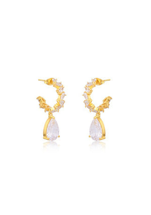 
                  
                    Load image into Gallery viewer, STELLA BRIDAL EARRINGS 18K GOLD
                  
                