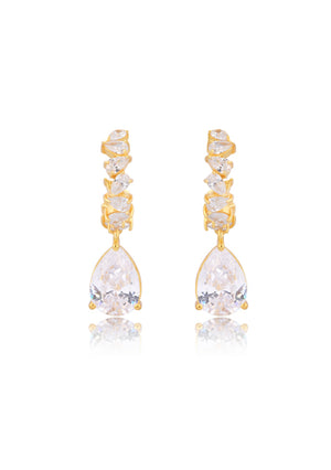 
                  
                    Load image into Gallery viewer, STELLA BRIDAL EARRINGS 18K GOLD
                  
                