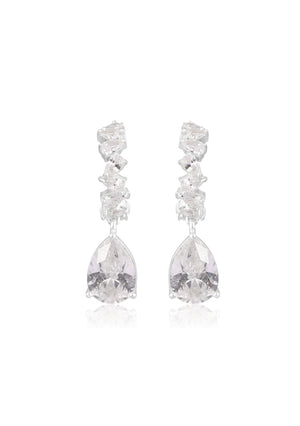 
                  
                    Load image into Gallery viewer, STELLA BRIDAL EARRINGS SILVER
                  
                