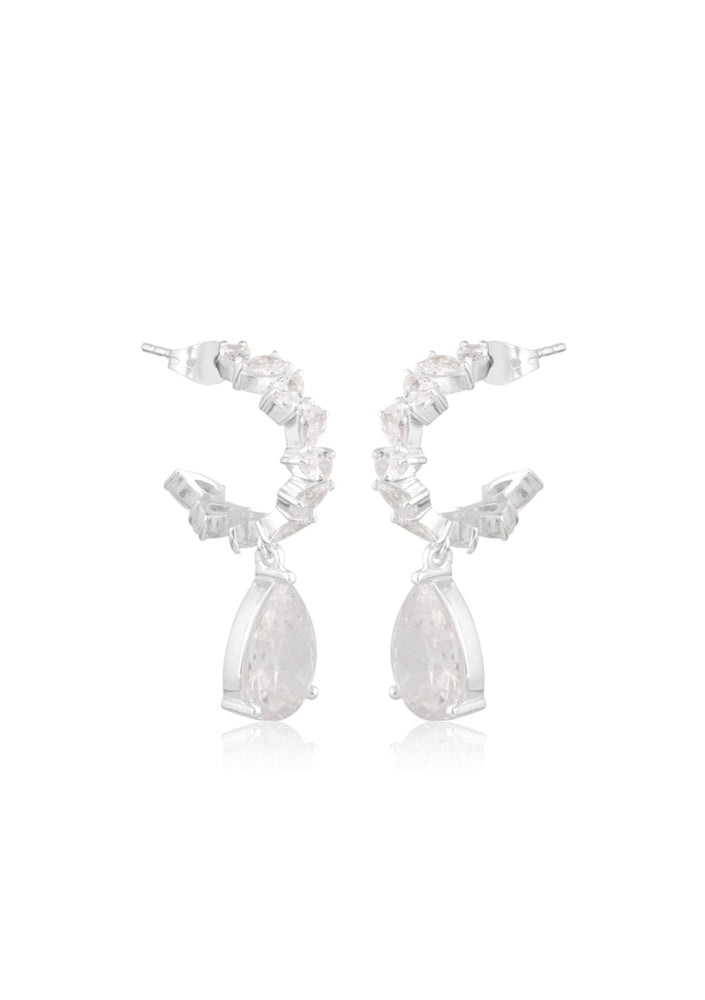 
                  
                    Load image into Gallery viewer, STELLA BRIDAL EARRINGS SILVER
                  
                